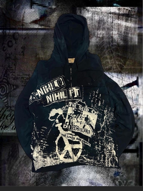 Salvage Jackets & Blazers - Salvage Rare Vintage Zip-Up Hoodie. L